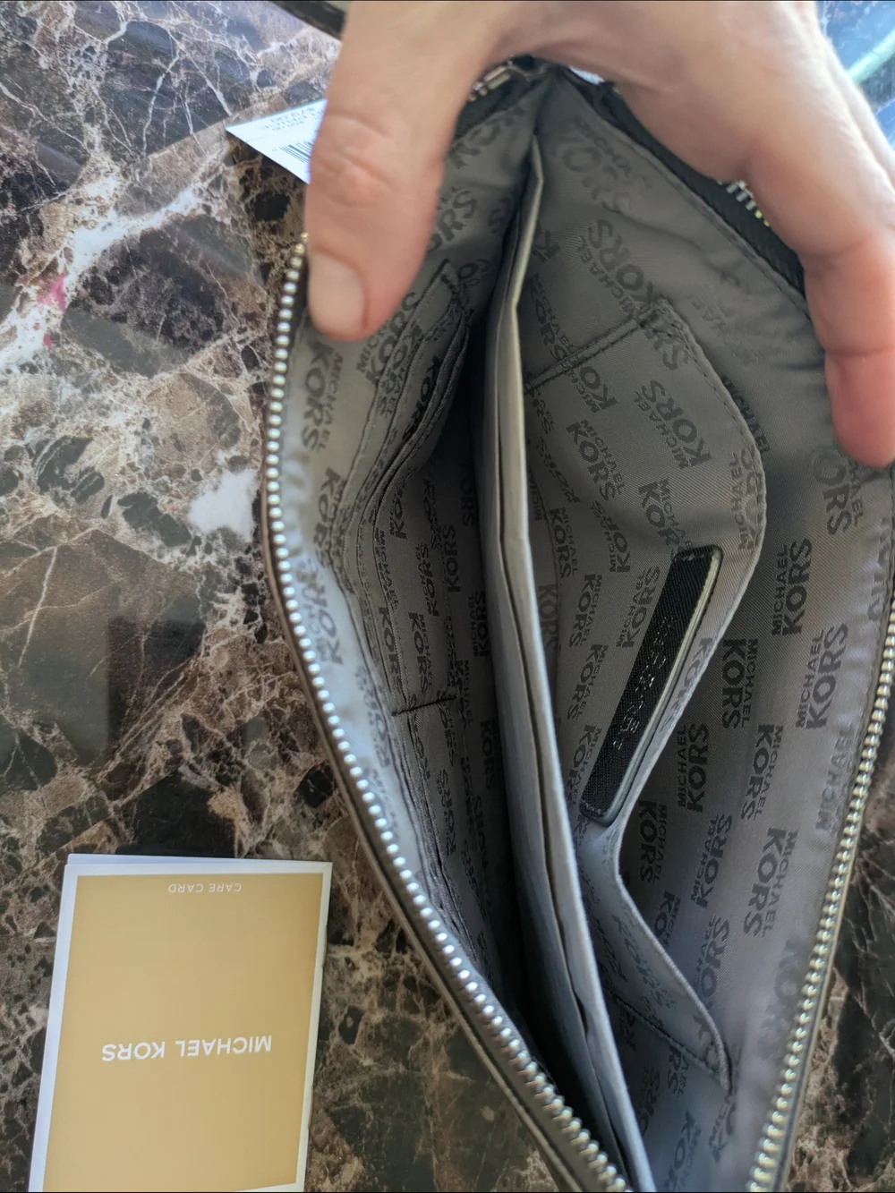 Michael Kors Metallic Gold Wristlet Clutch